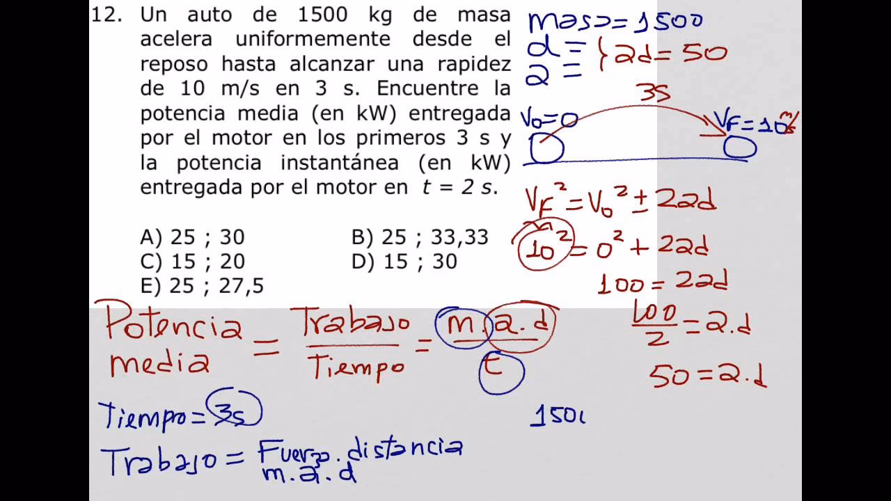 ¿Cuál es la fórmula para la potencia del audio?