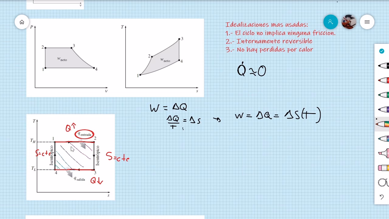 ¿Cómo se calcula la potencia de una máquina térmica?