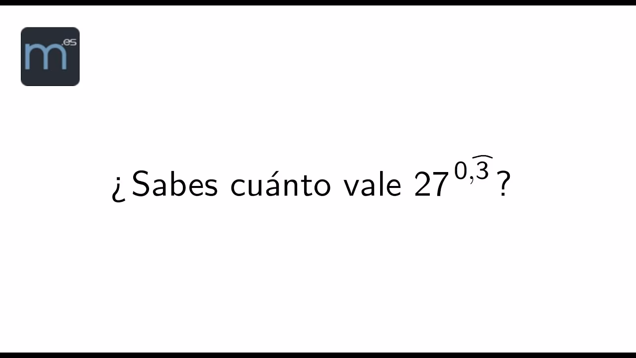 ¿Qué pasa cuando el exponente es decimal?