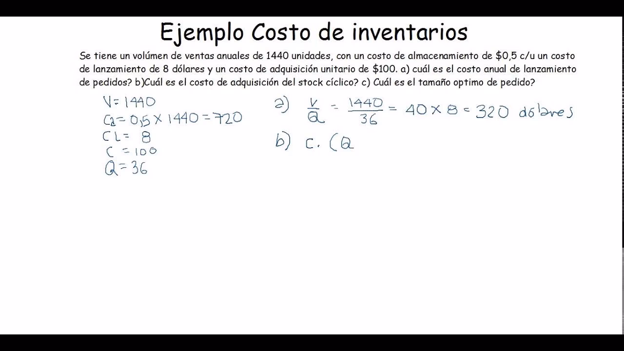 ¿Cómo se determina el valor de inventario?