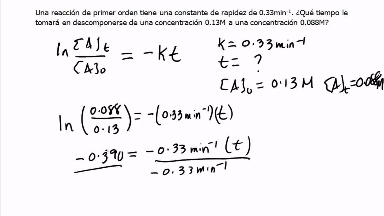 ¿Cómo saber si la reacción es de primer o segundo orden?