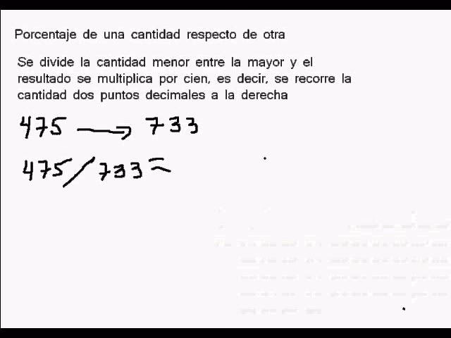 ¿Cómo puedo calcular el porcentaje de un número sobre otro?