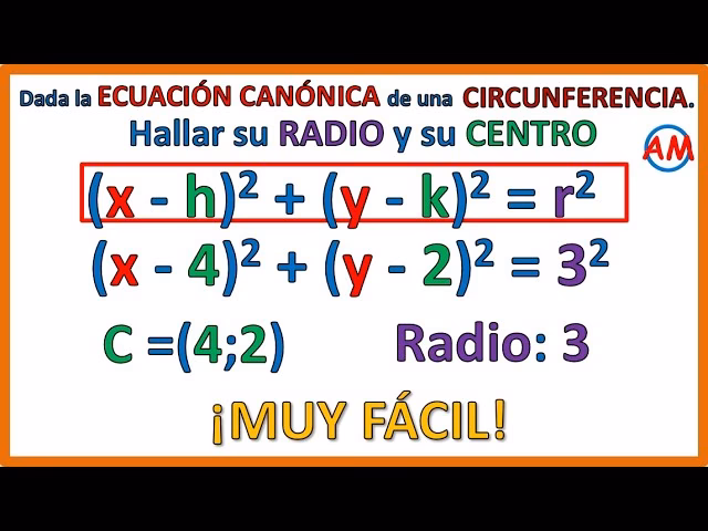 ¿Cómo sacar el radio de un círculo con coordenadas?