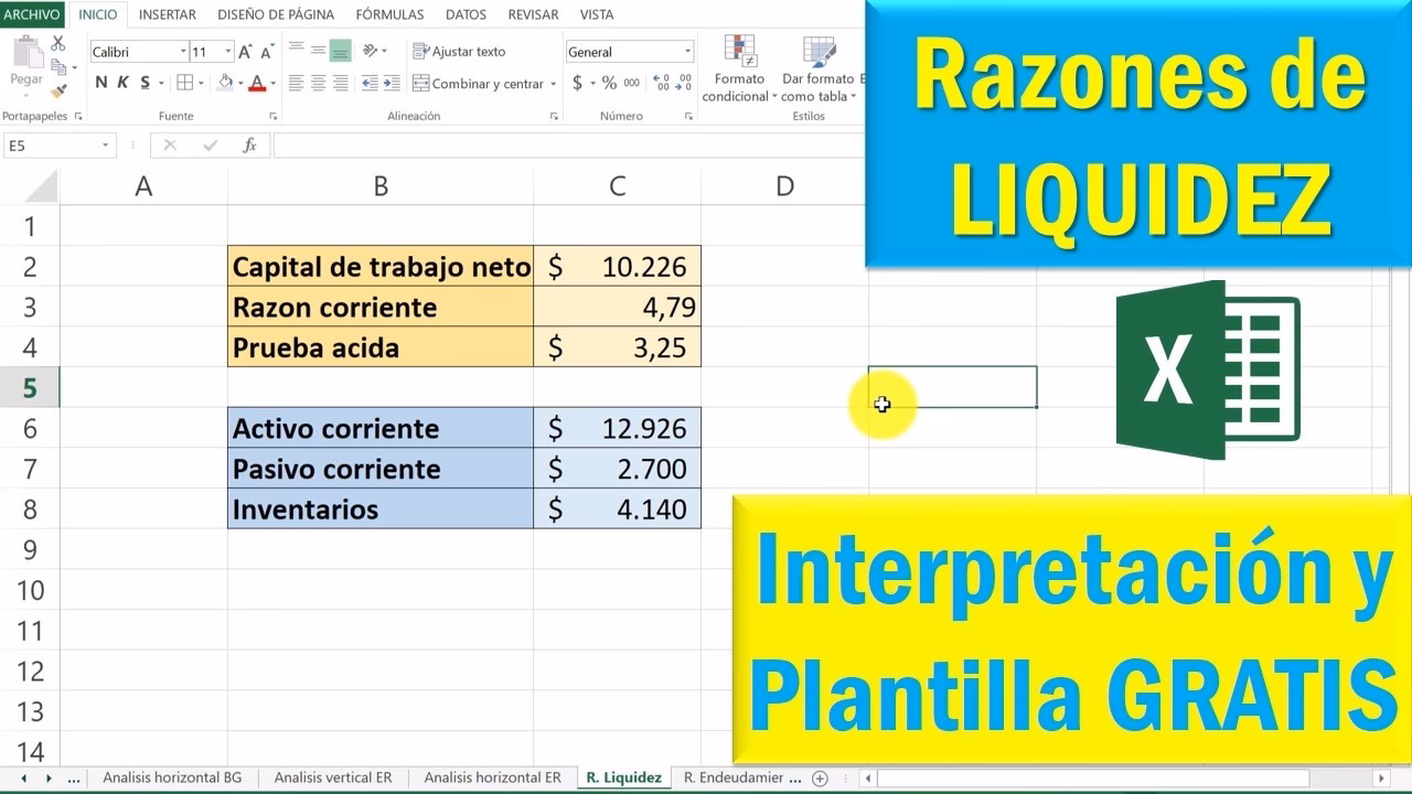 ¿Cómo puedo calcular la razón en Excel?