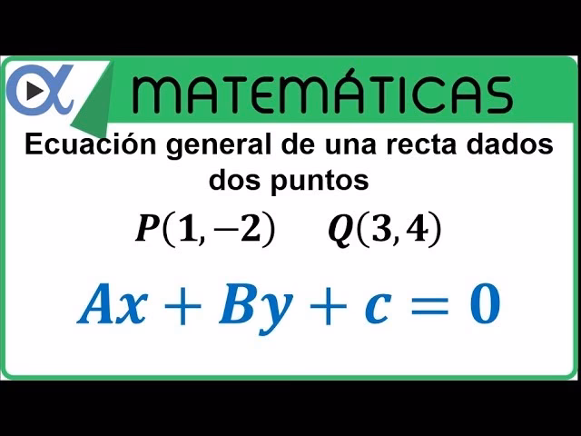 ¿Cuál es la fórmula de la recta?