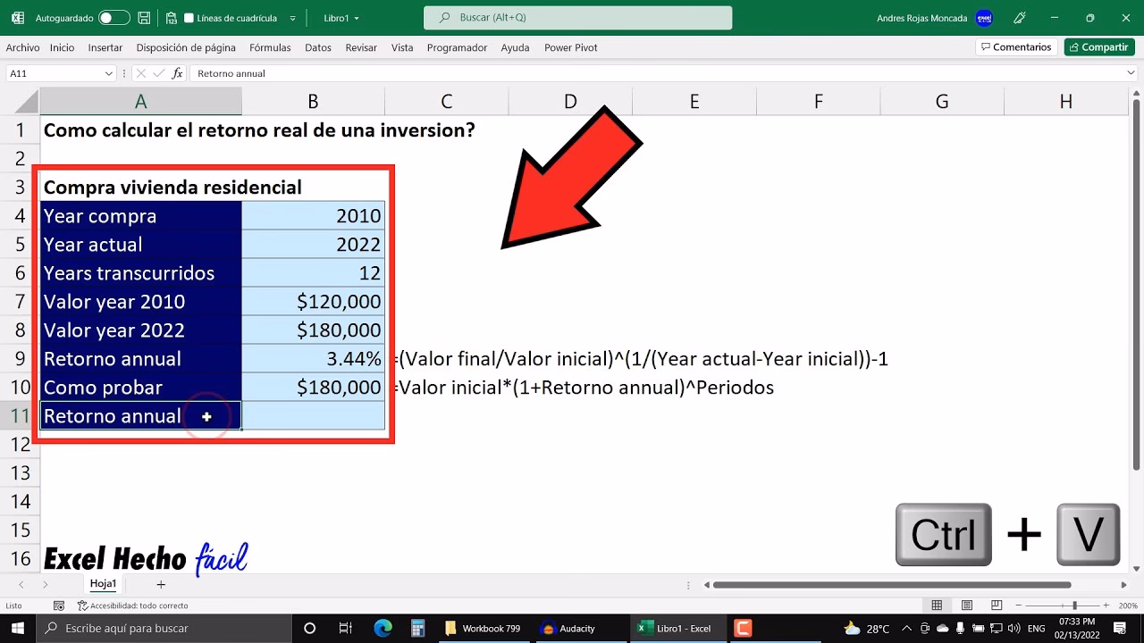 ¿Cómo calcular el PRI descontado en Excel?