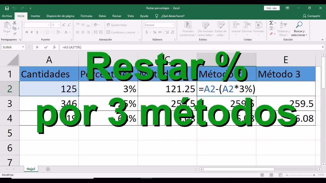 ¿Cómo resto el 25%?