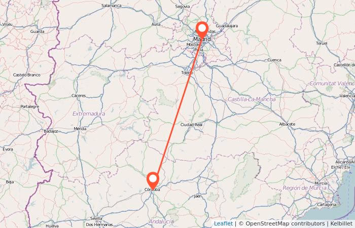 ¿Cuánto se tarda desde Madrid a Córdoba en AVE?