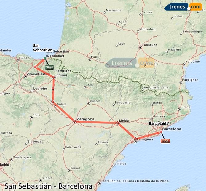 ¿Cuál es el mejor lugar para parar entre Barcelona y San Sebastián?