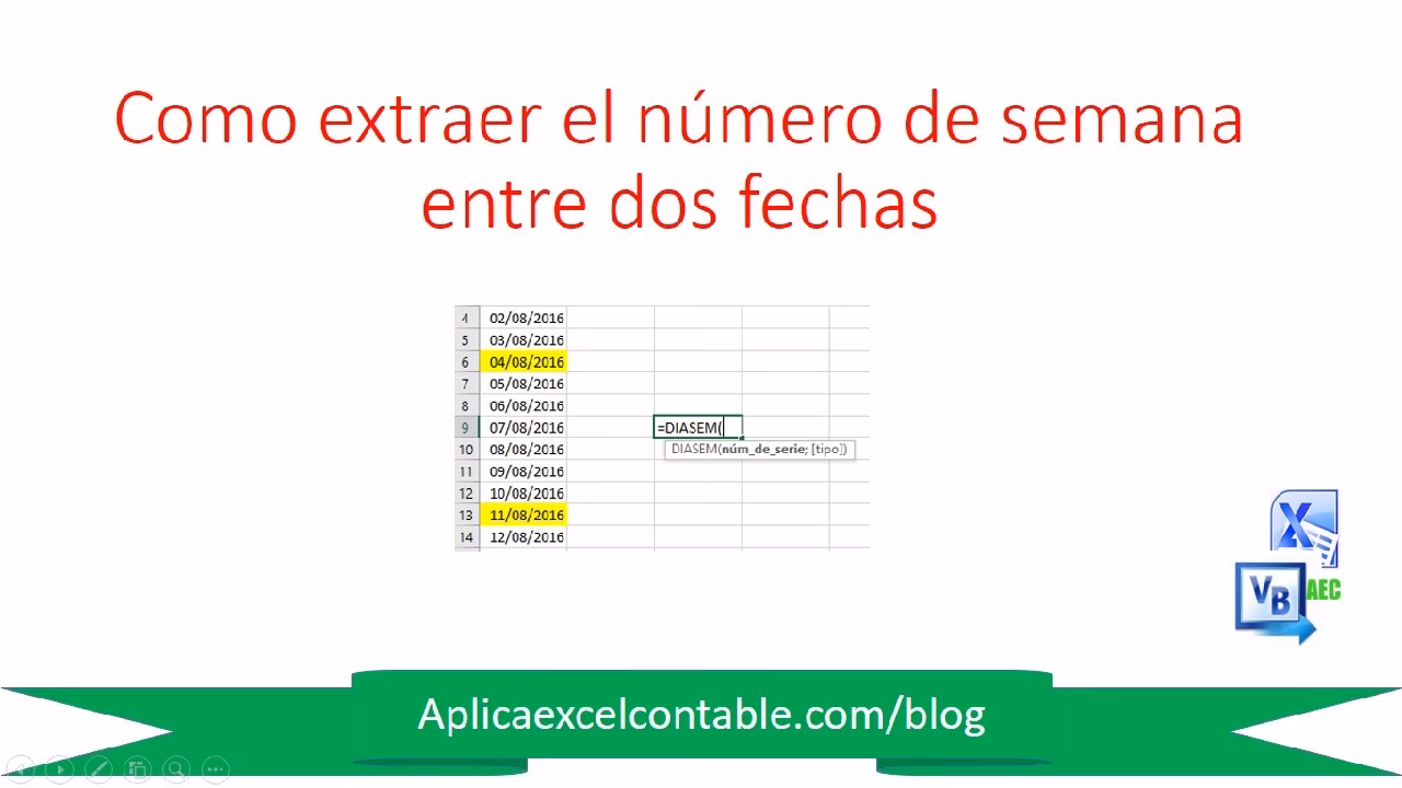 ¿Cómo poner semanas consecutivas en Excel?