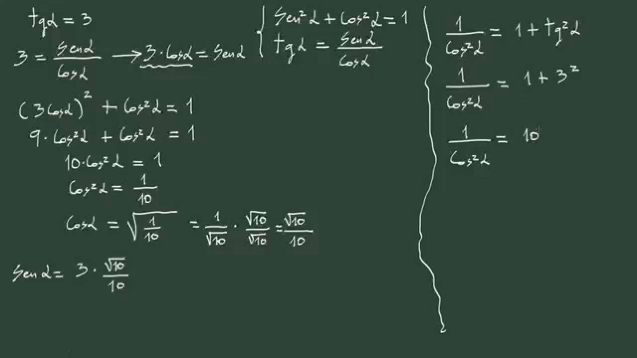 ¿Cuáles son las 6 fórmulas de las razones trigonométricas?