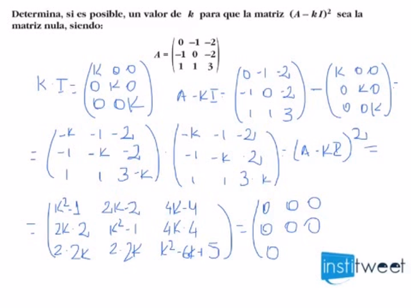 ¿Cómo hacer una ecuación a partir de una matriz?