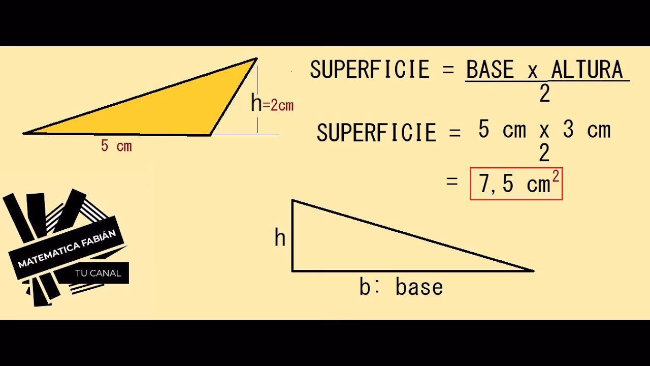 ¿Cómo hallar la superficie de un triángulo?