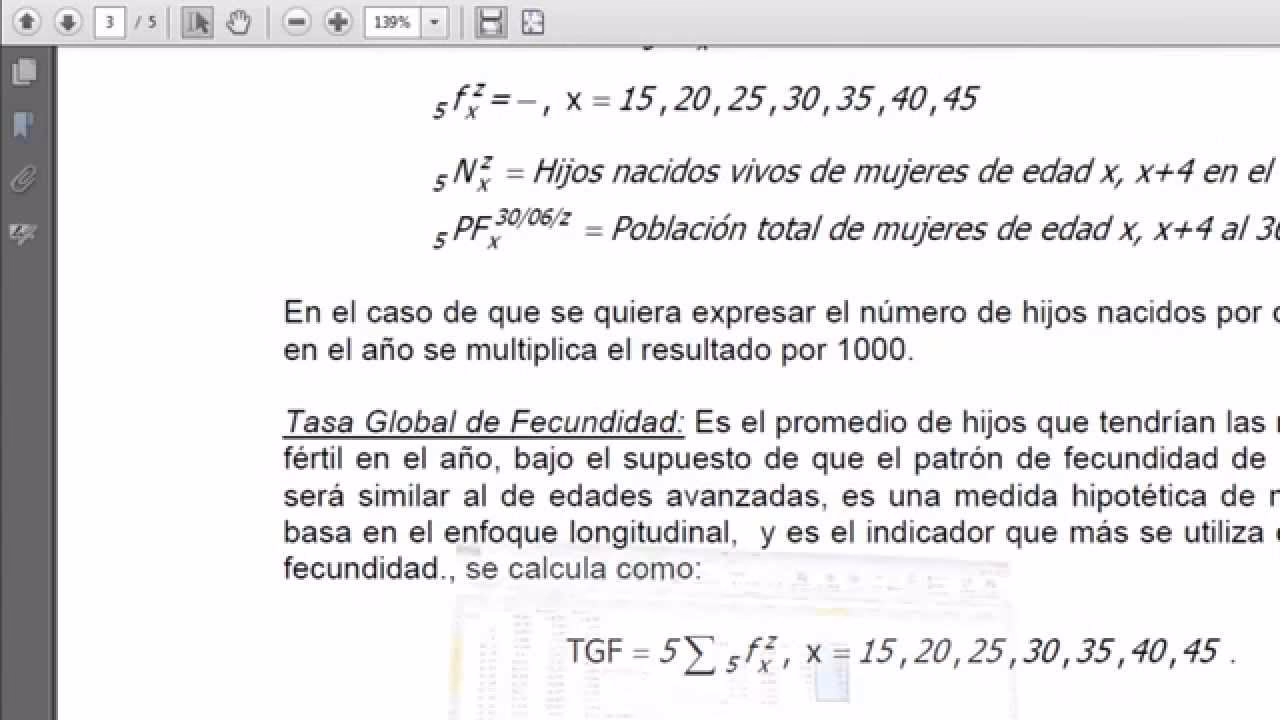 ¿Cómo se calcula la tasa de fecundidad?