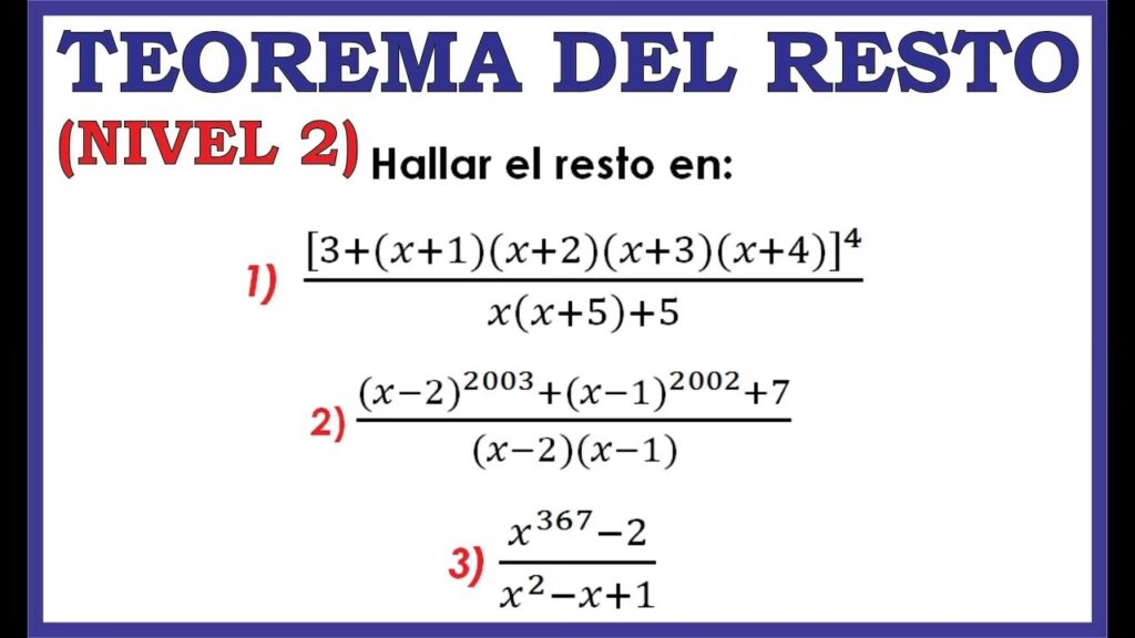 El Teorema Del Resto Simplificando Polinomios TODO CALCULADORAS el-teorema-del-resto-simplificando-polinomios-todo-calculadoras