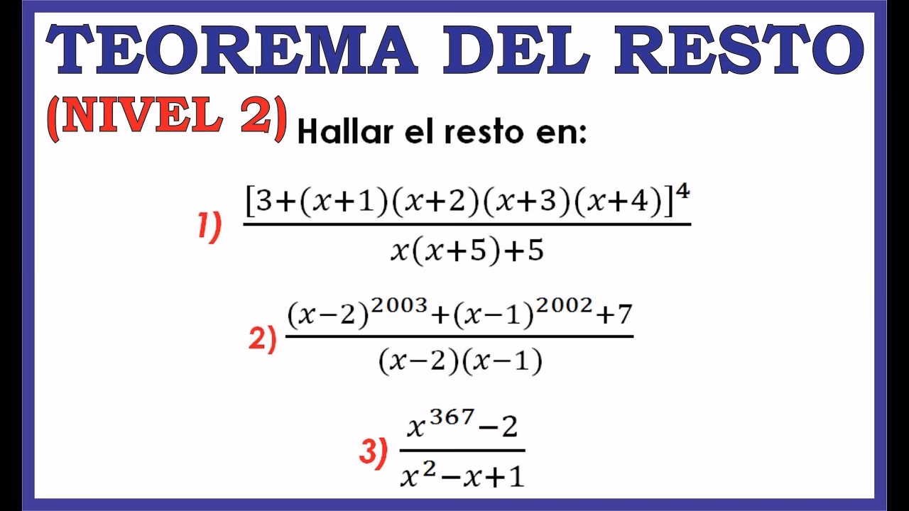 ¿Qué es la calculadora del teorema del resto?