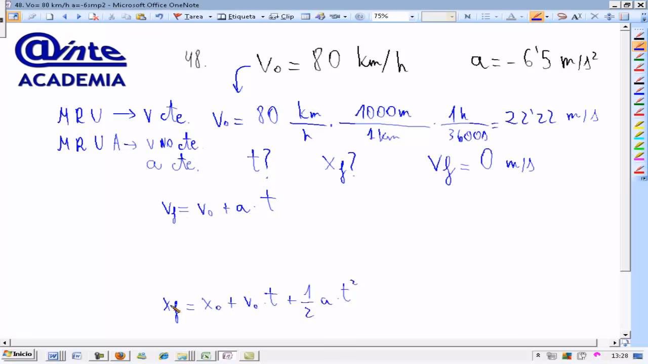 ¿Cuál es la fórmula para calcular los frenos?