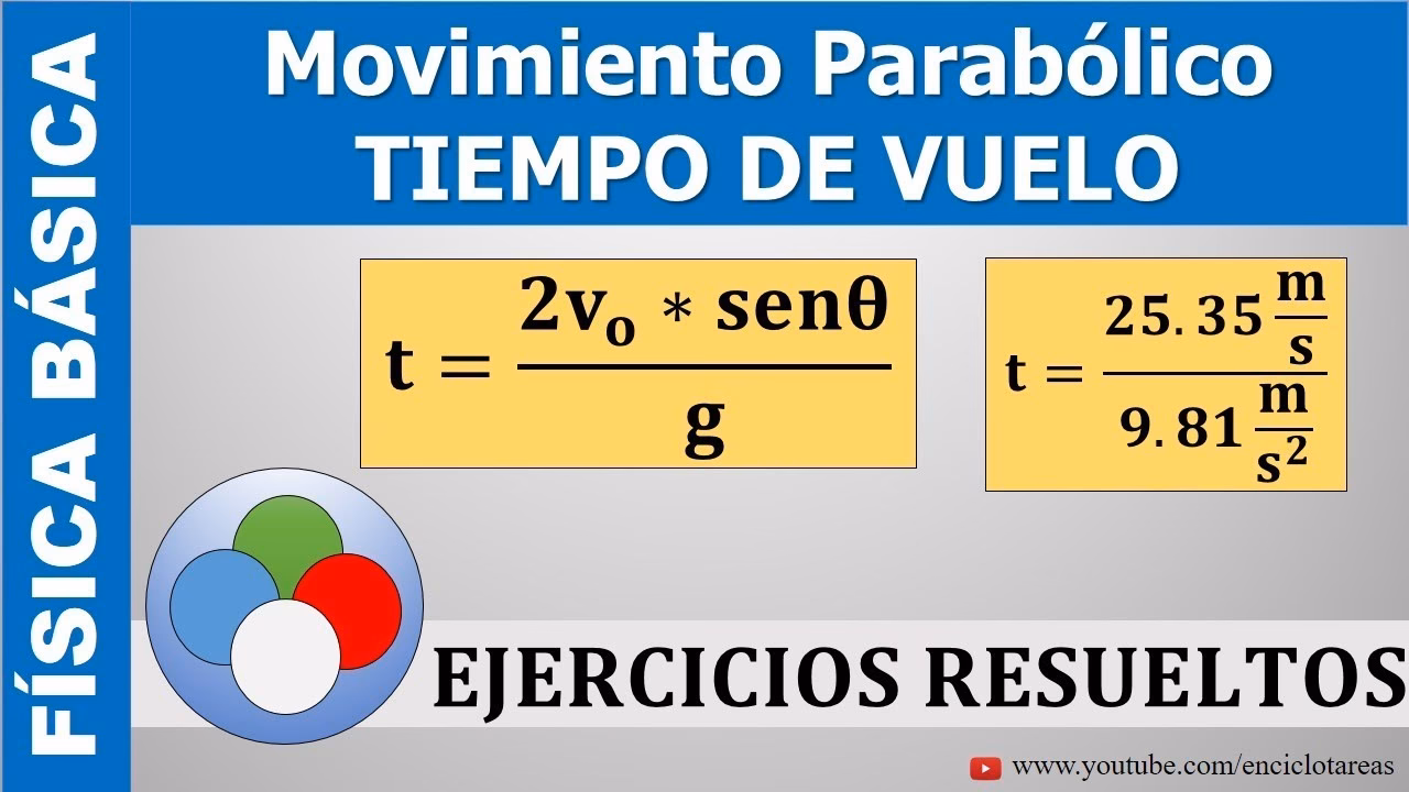 ¿Cuál es la fórmula del tiempo de vuelo?