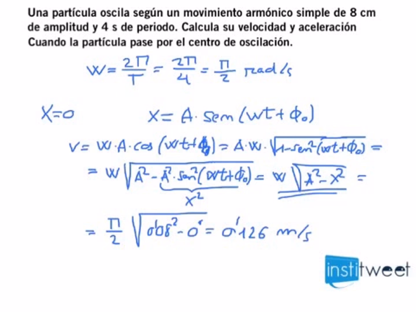 ¿Cómo calcular el tiempo de oscilación?