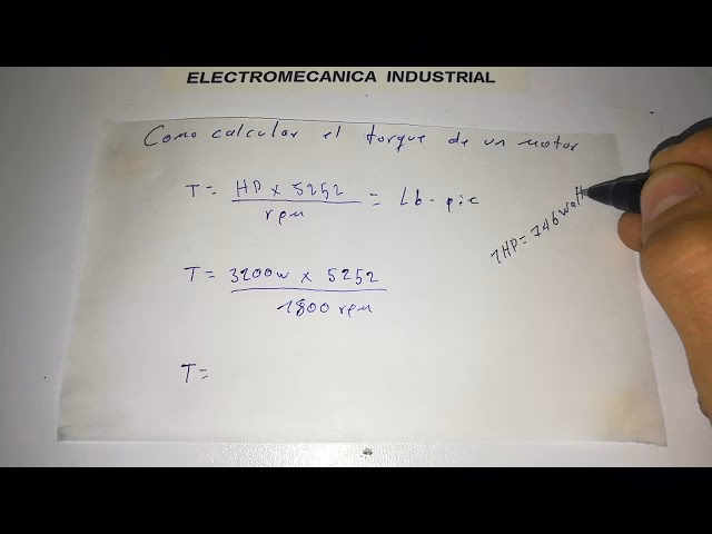 ¿Cuál es la fórmula para el torque de un motor paso a paso?