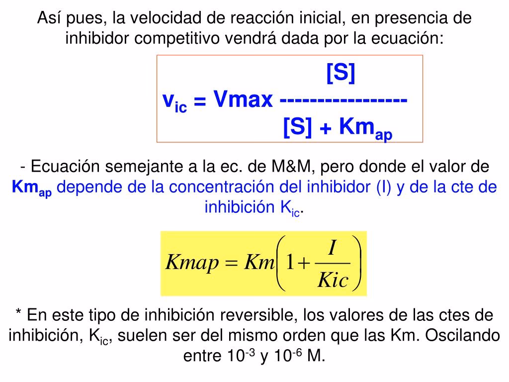 ¿Cuáles son los valores de Vmax y KM en presencia de este inhibidor?
