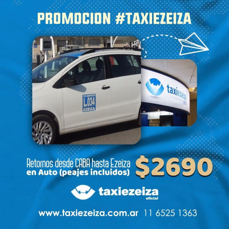 ¿Cuánto cuesta un taxi del aeropuerto de Ezeiza a Buenos Aires?