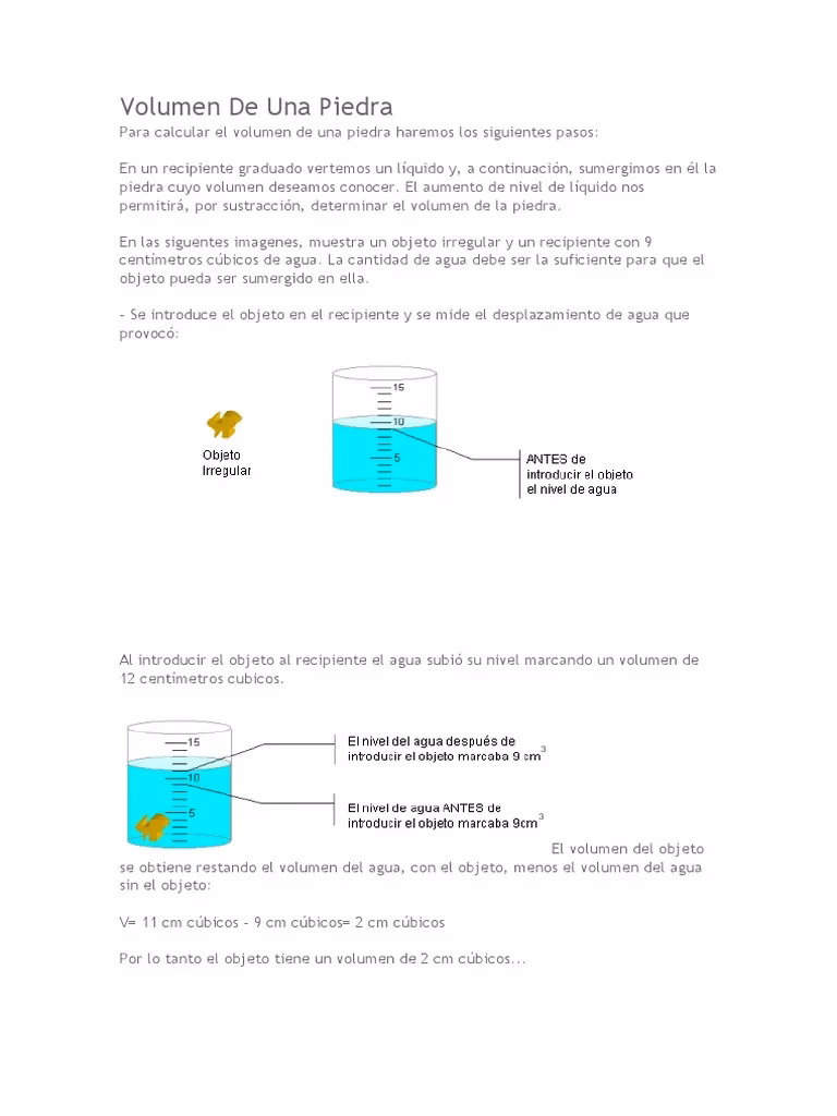 ¿Cómo calcular el volumen de rocas?