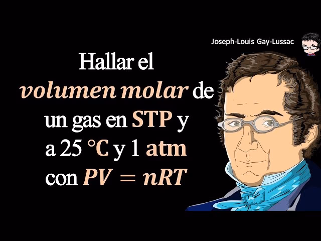 ¿Cuál es el volumen molar en STP?