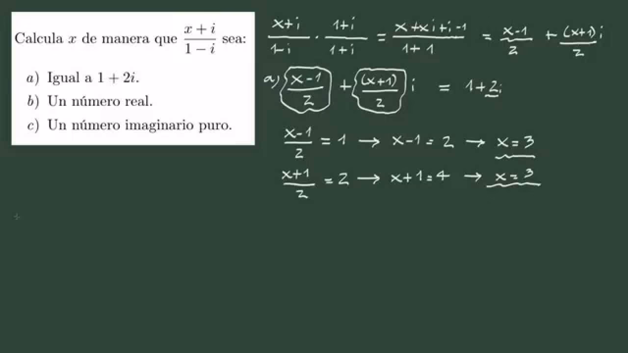 ¿Qué es x en números complejos?