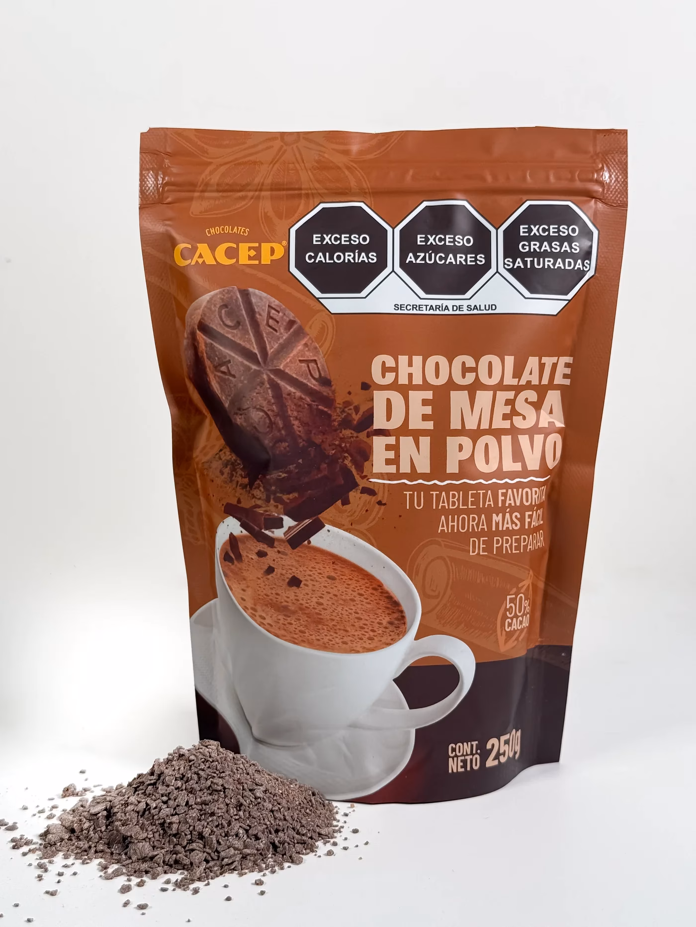 ¿Cuántos gramos de chocolate en polvo por taza?