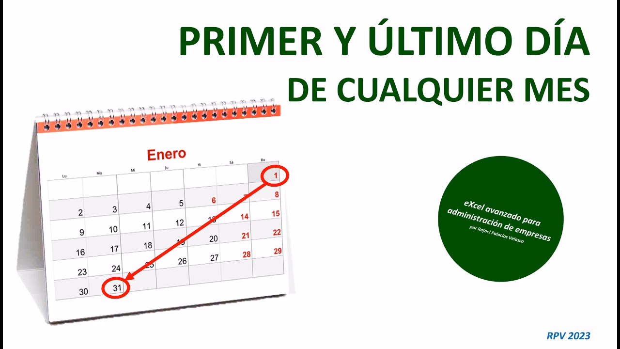 ¿Cuál es la fórmula para el primer día del mes en noción?