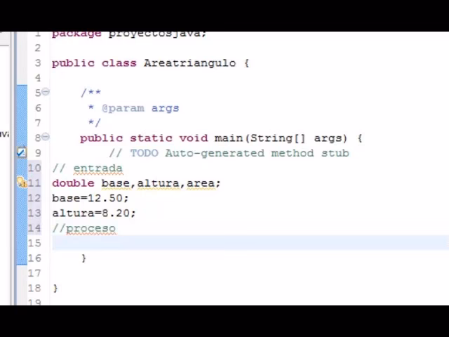 ¿Cómo sacar el área de un triángulo en Java?