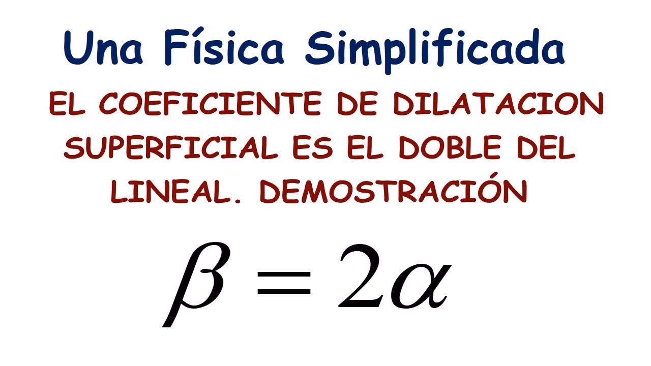 ¿Cómo se calcula el coeficiente de dilatación superficial?