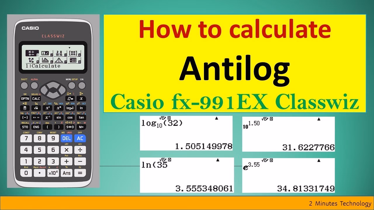 Como usar logaritmo na calculadora?