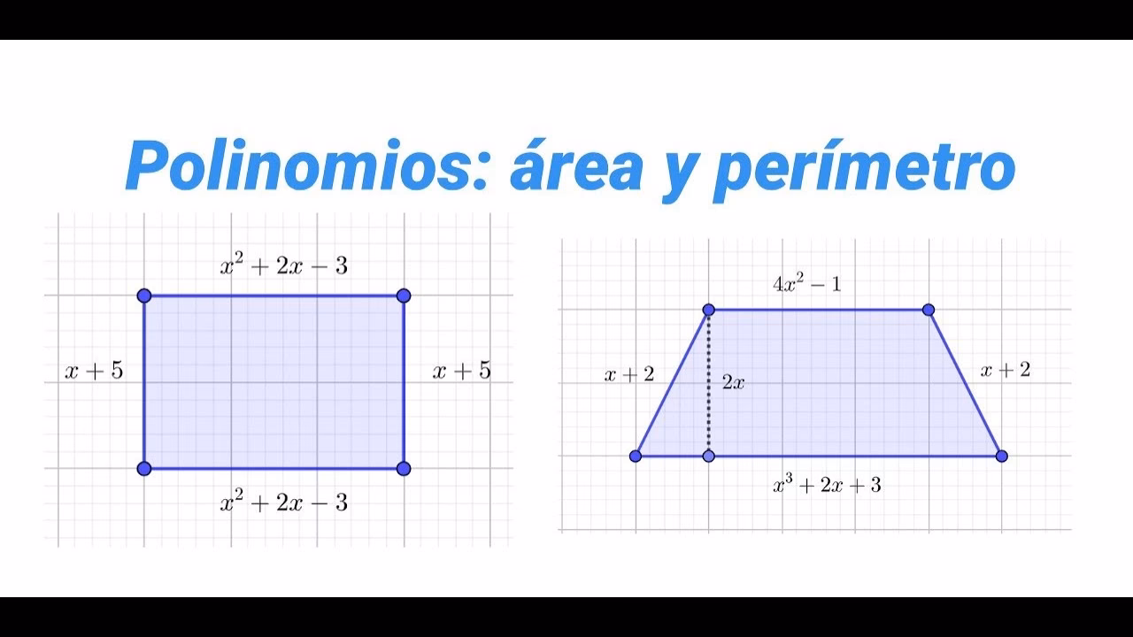 ¿Cómo se saca el área con polinomios?