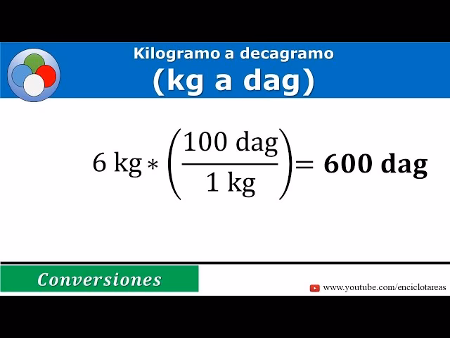 ¿Cuánto es 1 dg a kg?