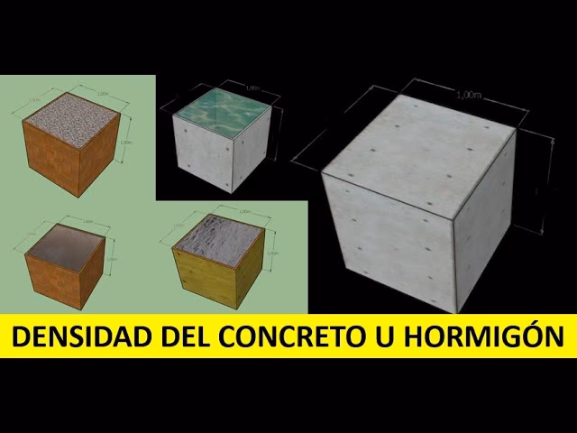¿Cuál es la densidad de 1 m3 de cemento?