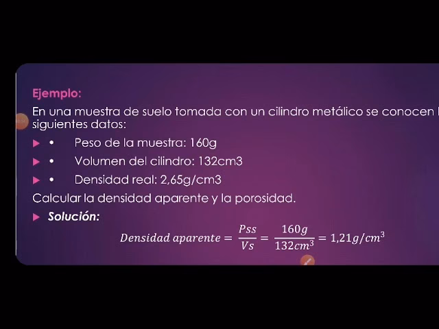 ¿Cómo se calcula la densidad del suelo?