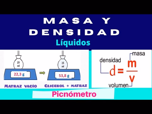 ¿Cómo se calcula la densidad de una masa?