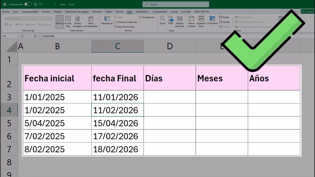¿Cuál es la fórmula en Excel para calcular el tiempo transcurrido?