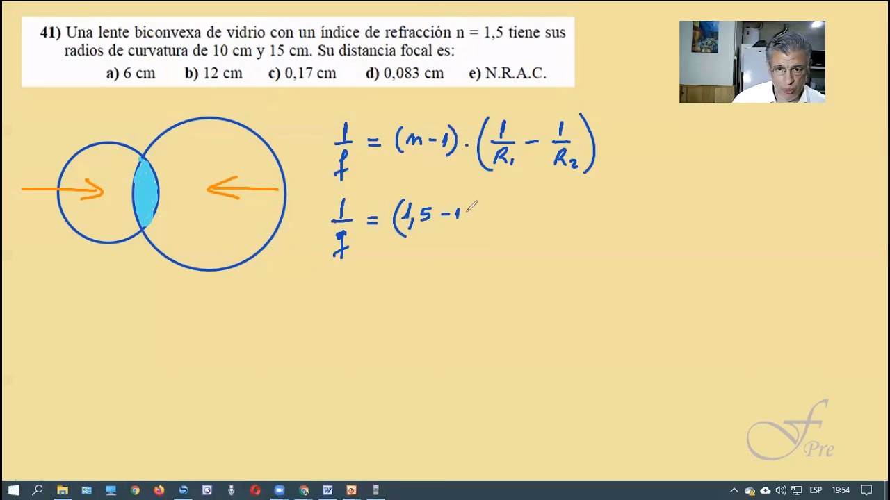 ¿Cómo se calcula la distancia focal?