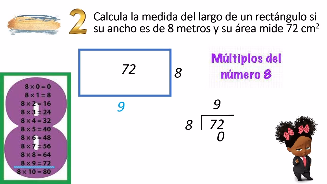 ¿Cómo encontrar el ancho y el largo de un rectángulo con el área?