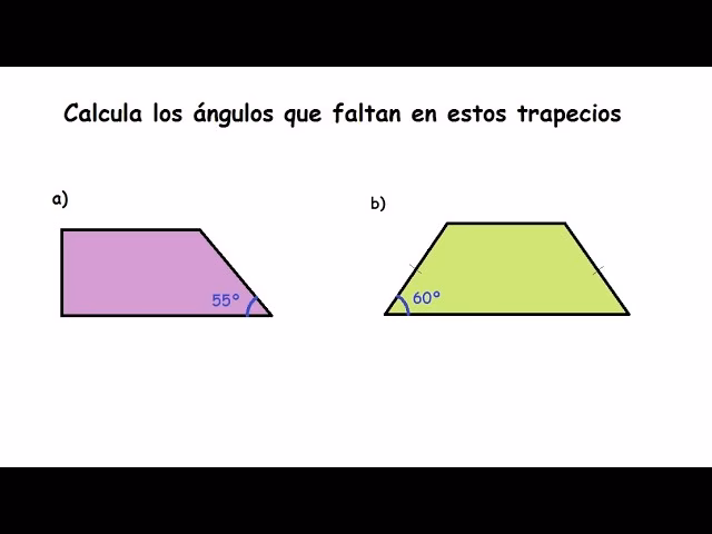 ¿Cuánto mide el ángulo de un trapecio?