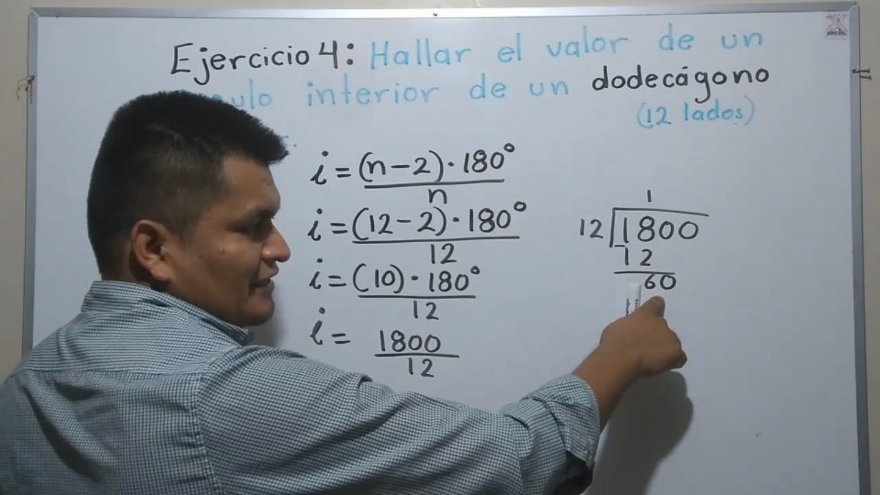 ¿Cuál es la suma de los ángulos interiores de un dodecágono?