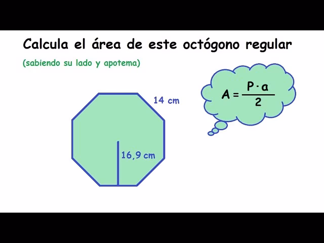 ¿Cómo se calcula el área de un octógono?