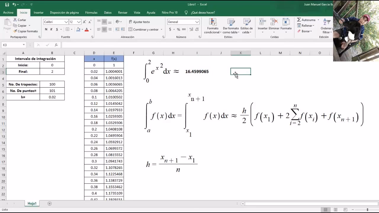 ¿Cómo encontrar el área de un trapezoide en Excel?