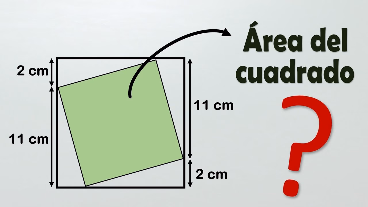 ¿Cómo se calcula el área sombreada de un cuadrado?