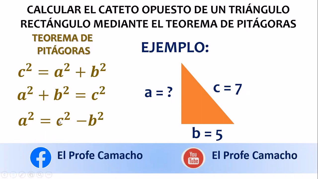 ¿Cuál es el cateto opuesto de un triángulo rectángulo?