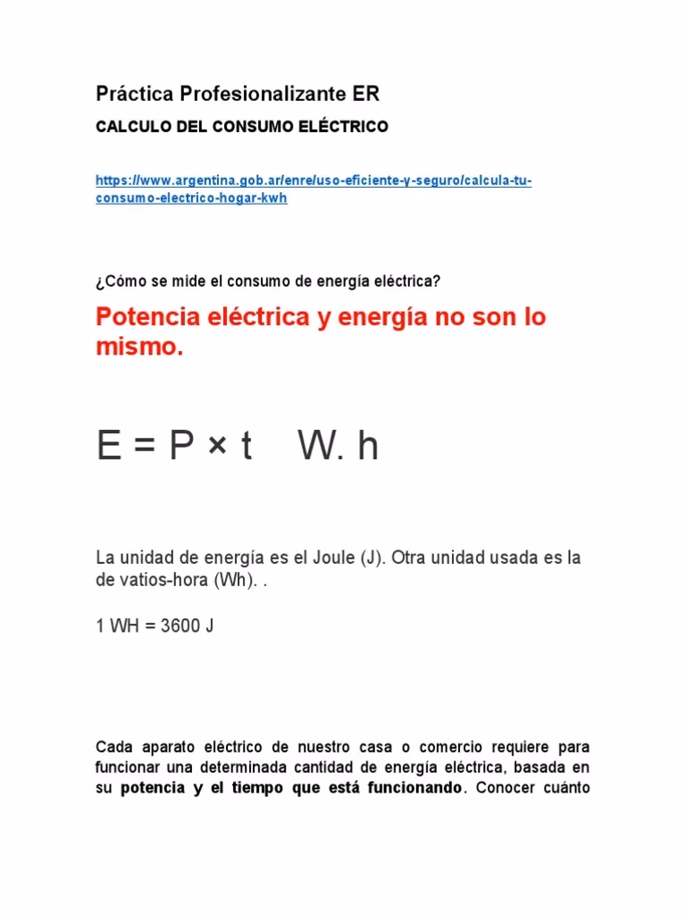 ¿Cómo se calcula el consumo eléctrico de un aparato?