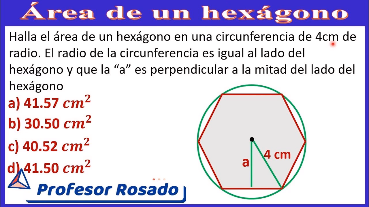 ¿Cómo se calcula el diámetro de un hexágono?